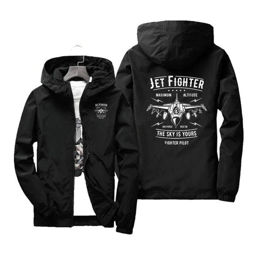 Jet Fighter - The Sky is Yours Designed Windbreaker Jackets