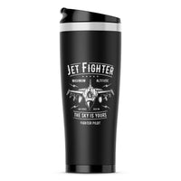 Thumbnail for Jet Fighter - The Sky is Yours Designed Travel Mugs