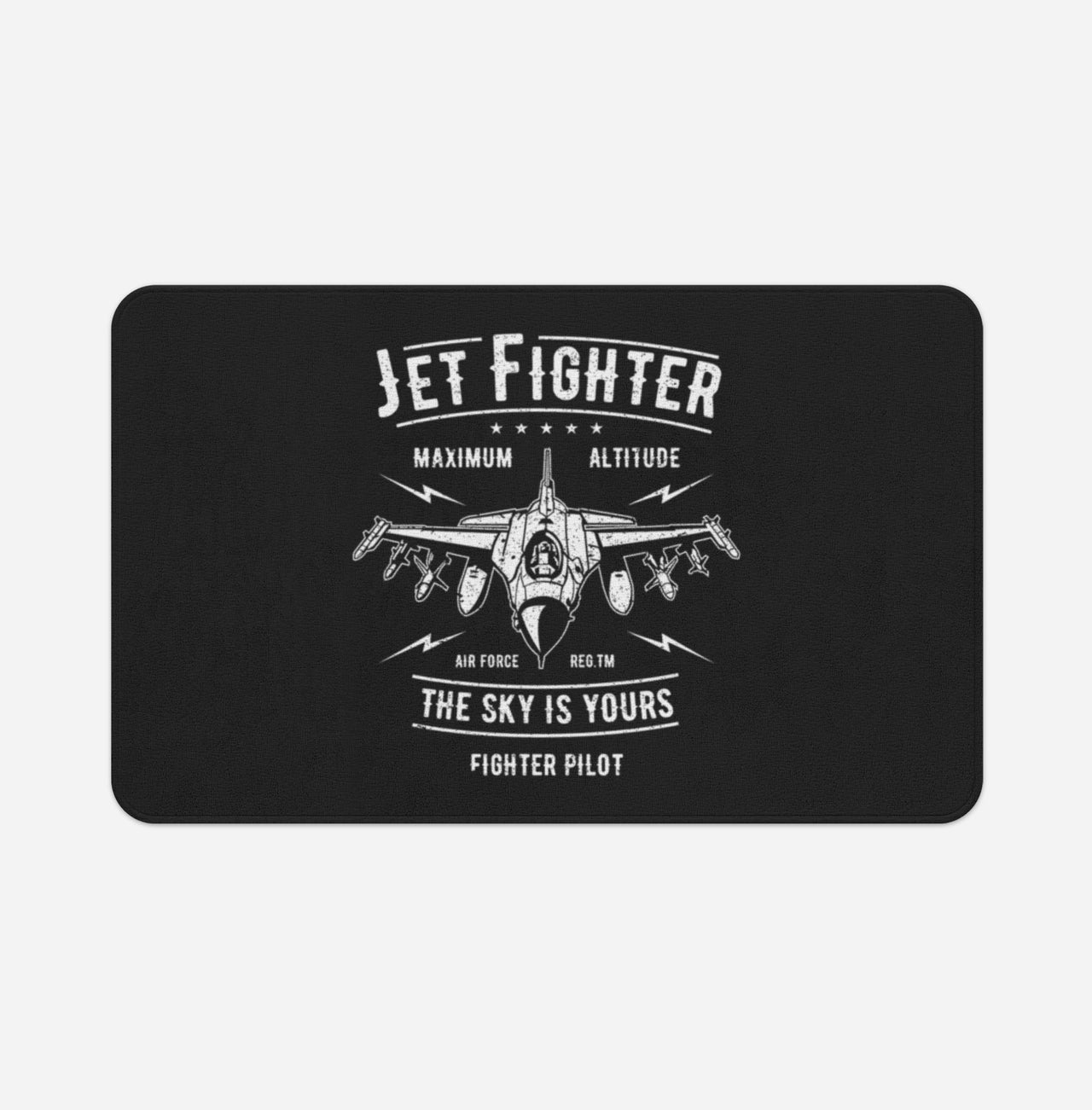 Jet Fighter - The Sky is Yours Designed Bath Mats