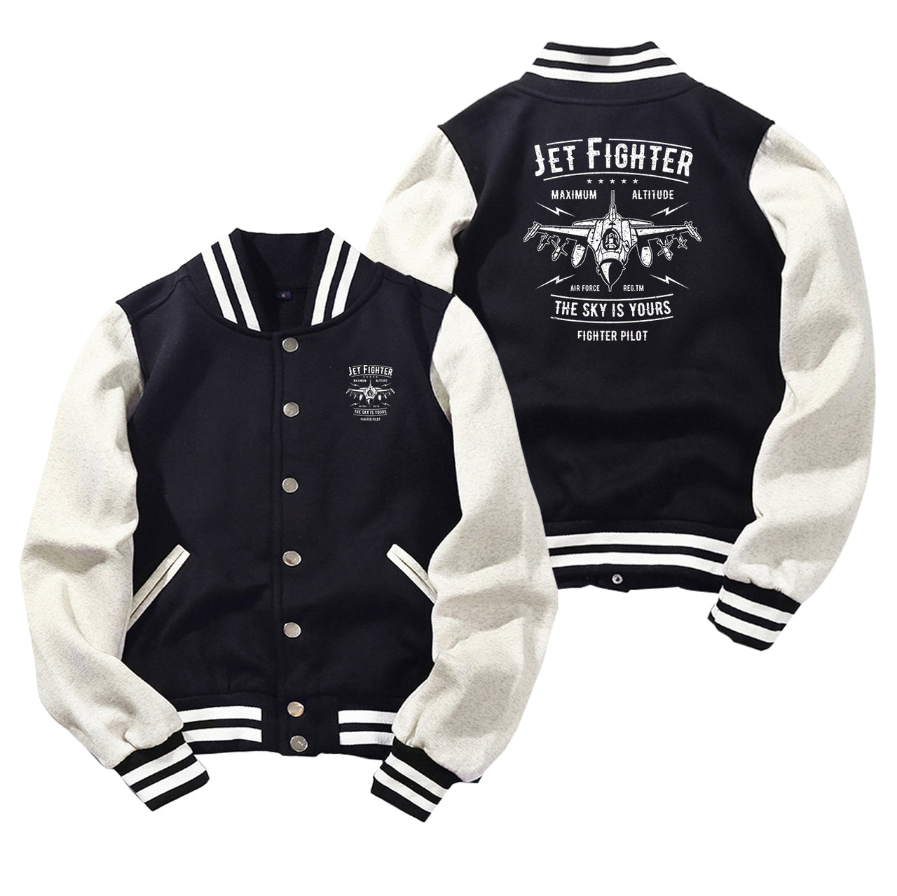 Jet Fighter - The Sky is Yours Designed Baseball Style Jackets