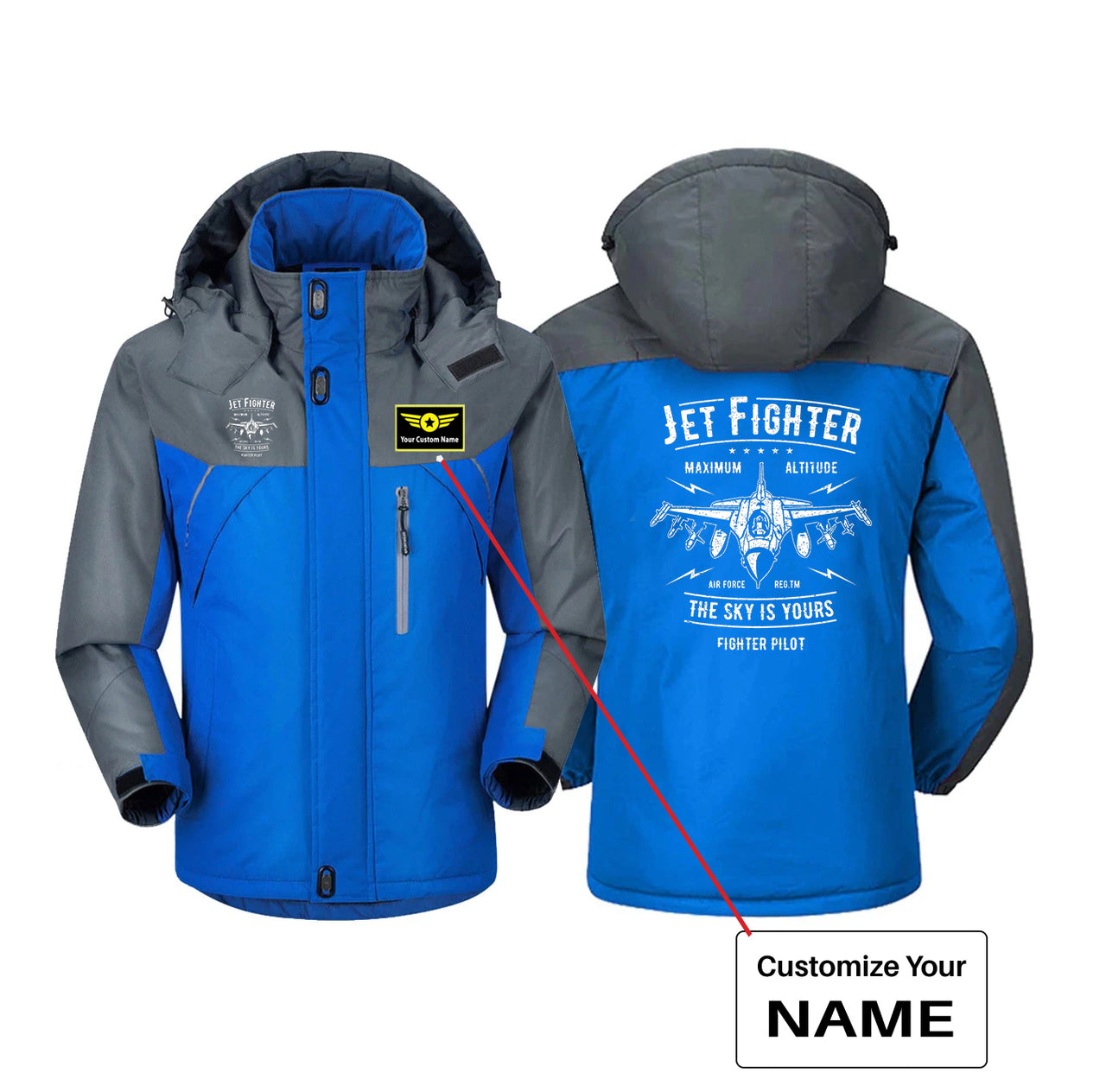 Jet Fighter - The Sky is Yours Designed Thick Winter Jackets