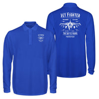 Thumbnail for Jet Fighter - The Sky is Yours Designed Long Sleeve Polo T-Shirts (Double-Side)