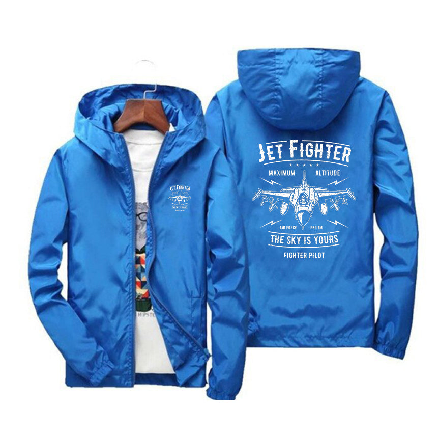 Jet Fighter - The Sky is Yours Designed Windbreaker Jackets