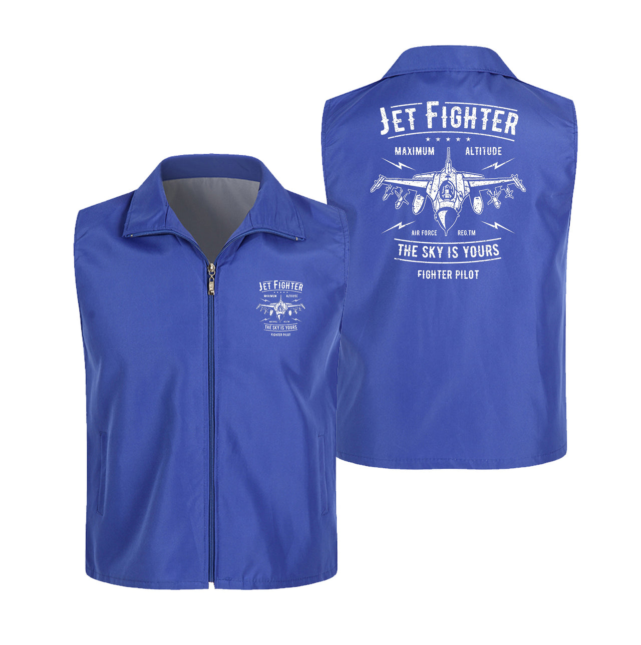 Jet Fighter - The Sky is Yours Designed Thin Style Vests