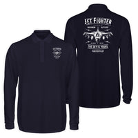 Thumbnail for Jet Fighter - The Sky is Yours Designed Long Sleeve Polo T-Shirts (Double-Side)