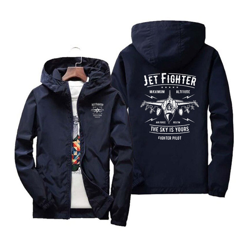 Jet Fighter - The Sky is Yours Designed Windbreaker Jackets