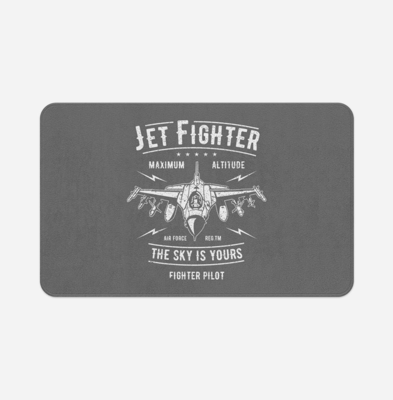 Jet Fighter - The Sky is Yours Designed Bath Mats