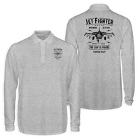 Thumbnail for Jet Fighter - The Sky is Yours Designed Long Sleeve Polo T-Shirts (Double-Side)