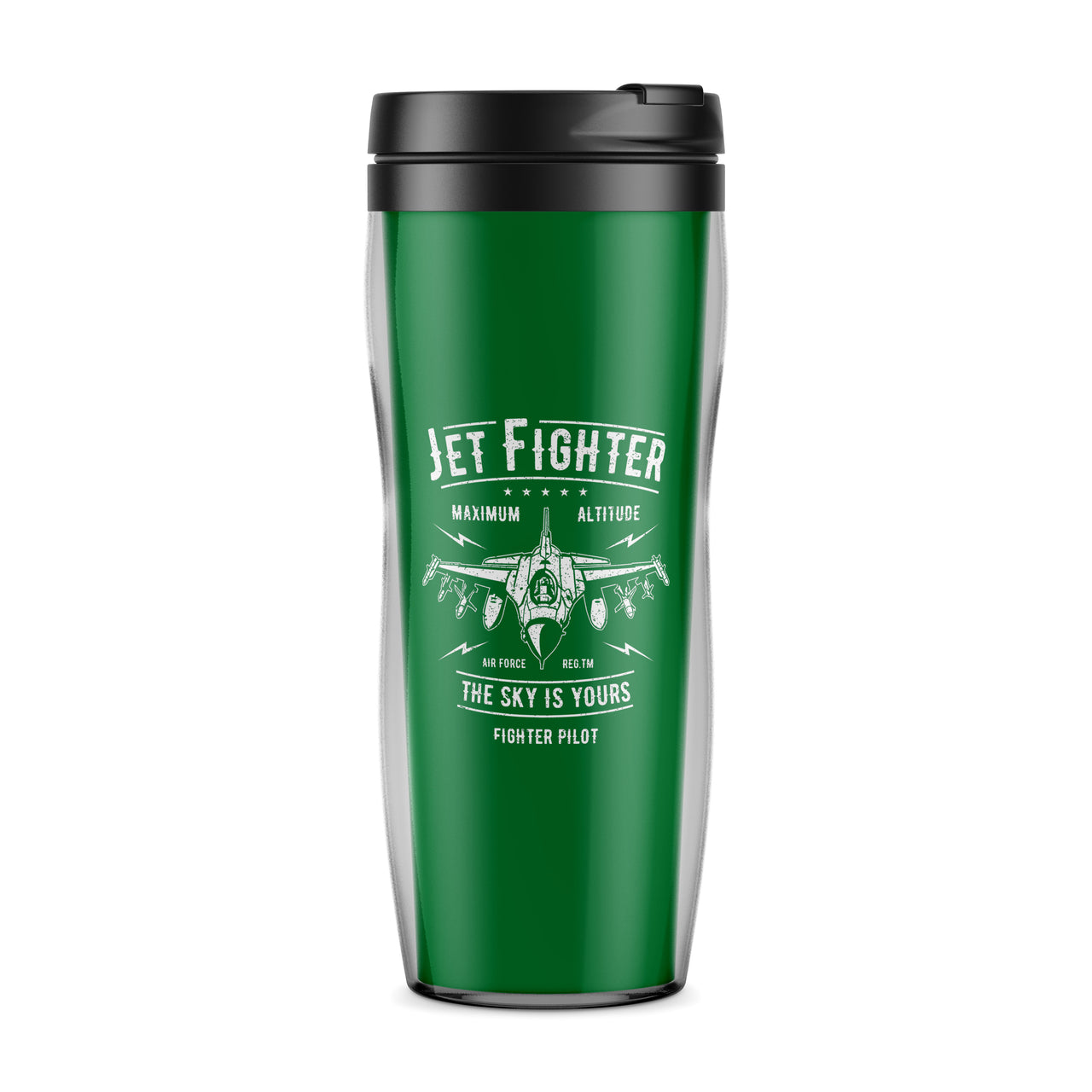 Jet Fighter - The Sky is Yours Designed Travel Mugs