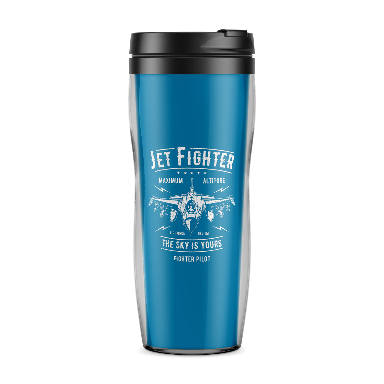 Jet Fighter - The Sky is Yours Designed Travel Mugs