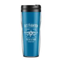 Thumbnail for Jet Fighter - The Sky is Yours Designed Travel Mugs