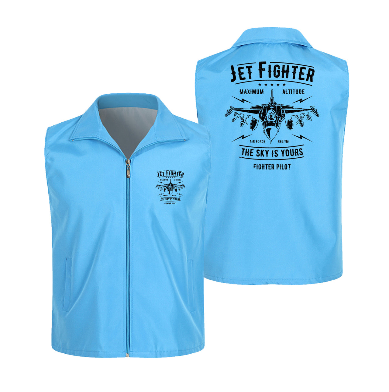 Jet Fighter - The Sky is Yours Designed Thin Style Vests