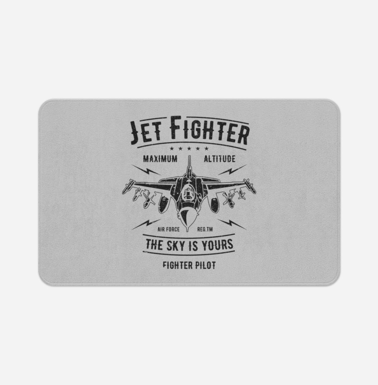 Jet Fighter - The Sky is Yours Designed Bath Mats