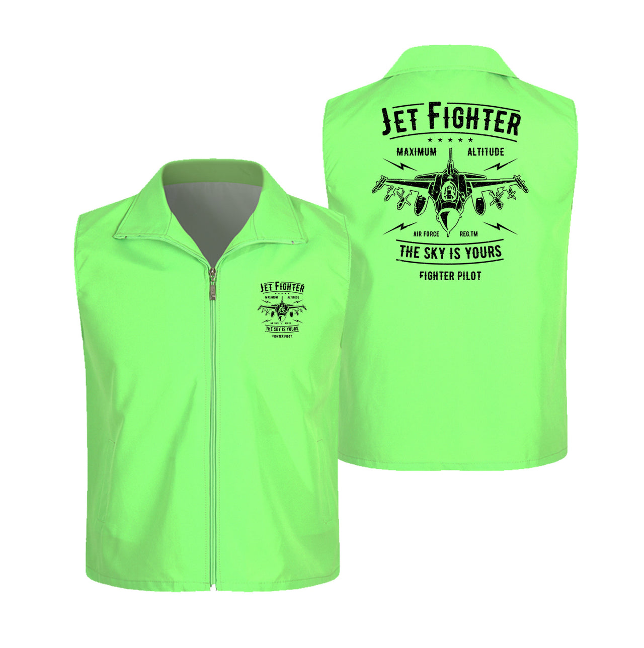 Jet Fighter - The Sky is Yours Designed Thin Style Vests