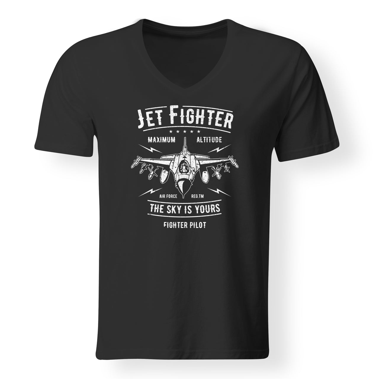 Jet Fighter - The Sky is Yours Designed V-Neck T-Shirts