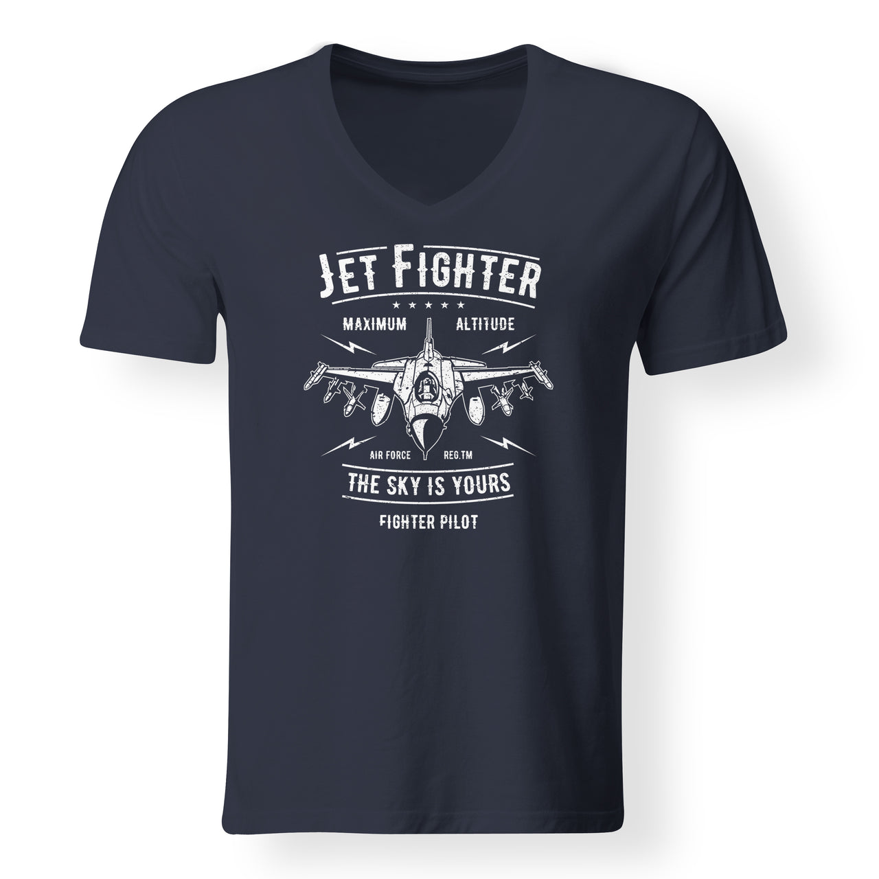 Jet Fighter - The Sky is Yours Designed V-Neck T-Shirts