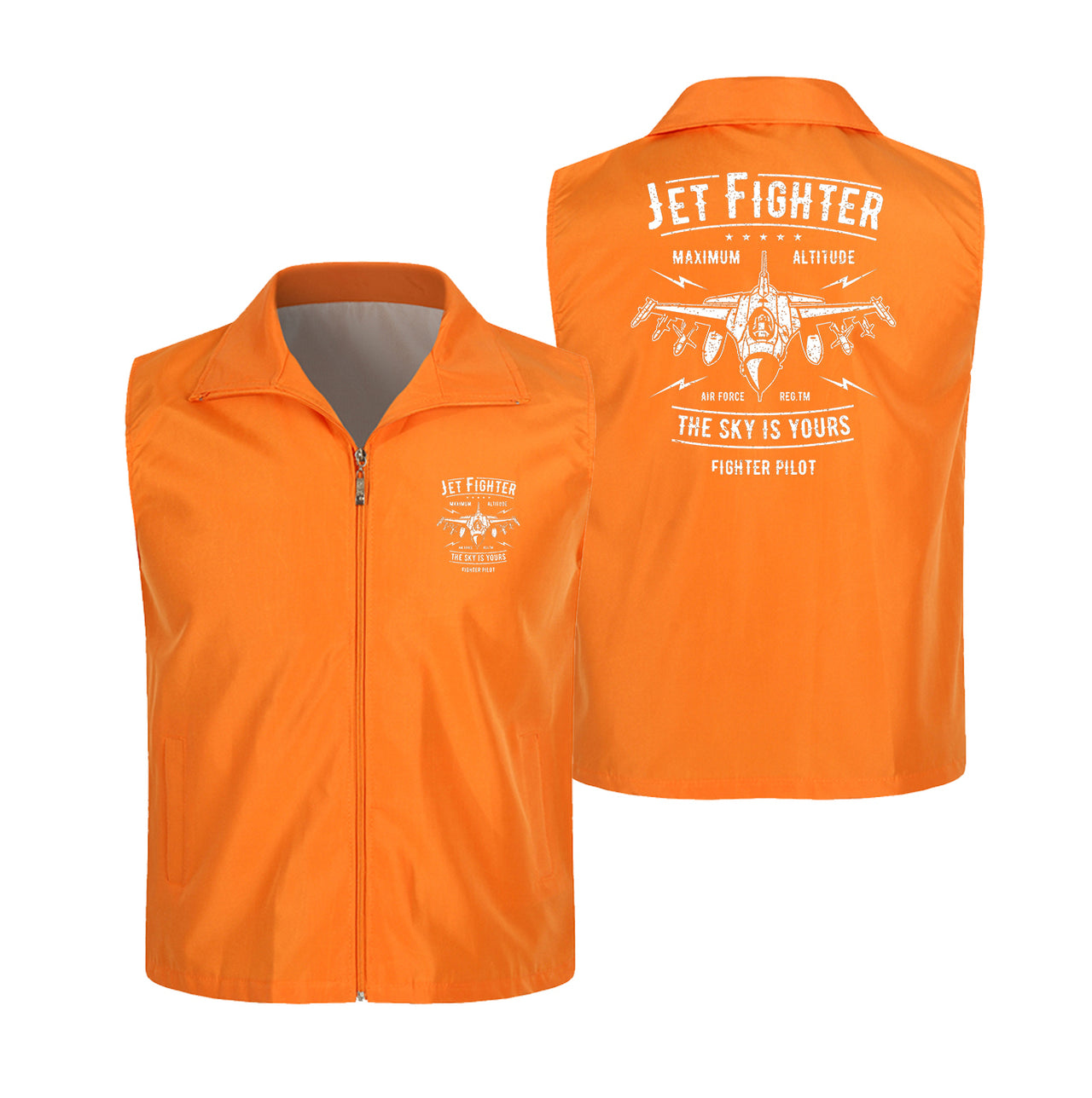 Jet Fighter - The Sky is Yours Designed Thin Style Vests