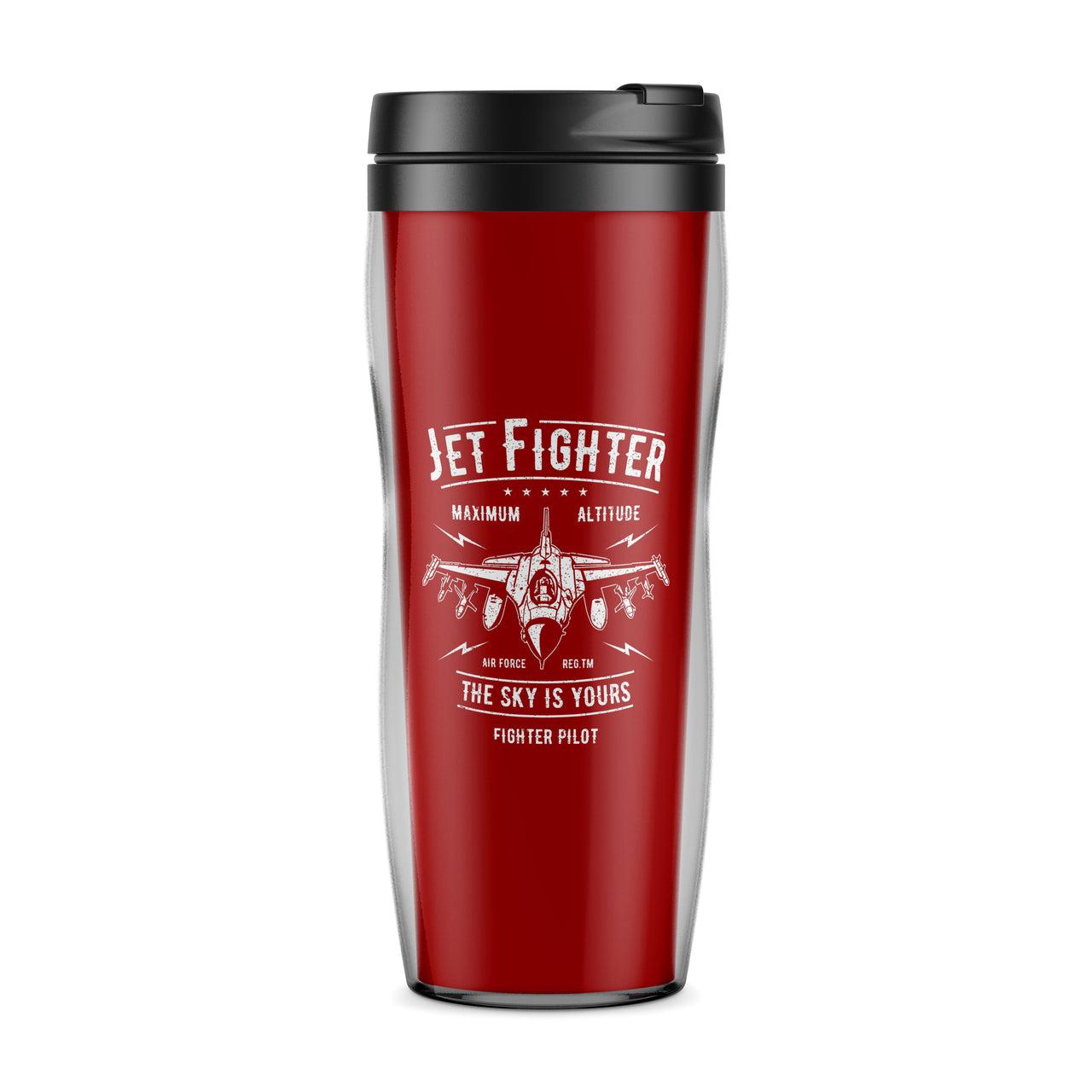 Jet Fighter - The Sky is Yours Designed Travel Mugs