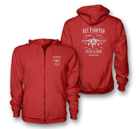 Thumbnail for Jet Fighter - The Sky is Yours Designed Zipped Hoodies