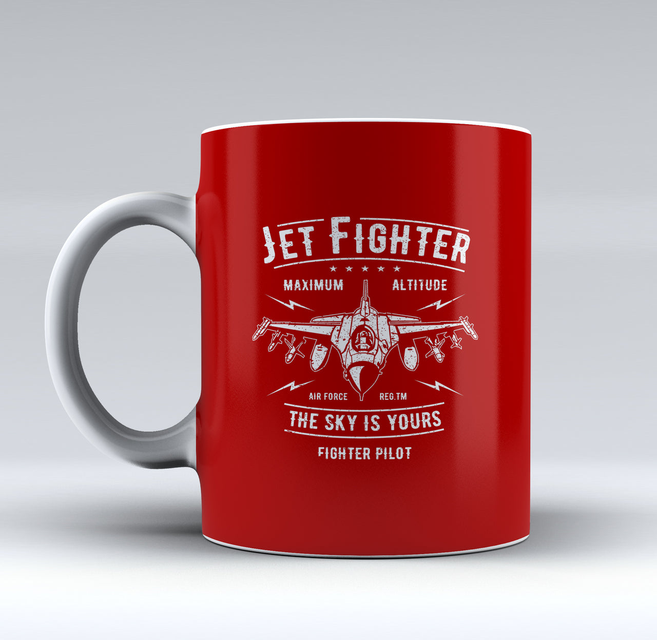 Jet Fighter - The Sky is Yours Designed Mugs