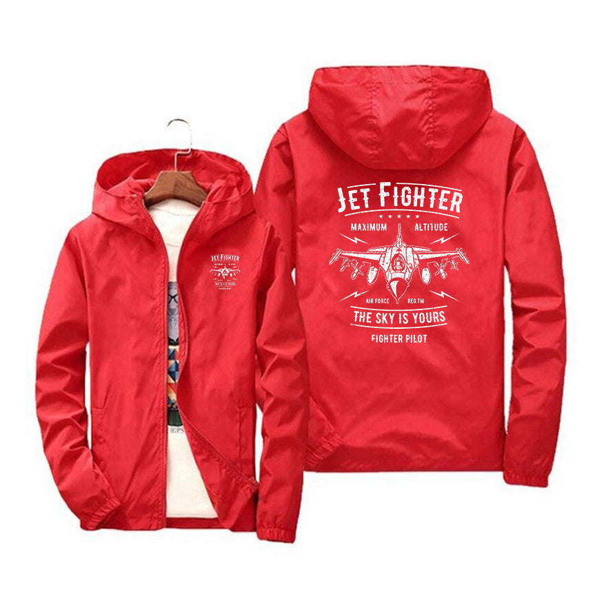 Jet Fighter - The Sky is Yours Designed Windbreaker Jackets