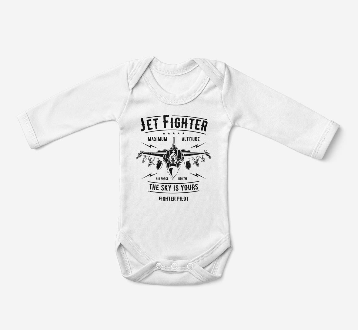 Jet Fighter - The Sky is Yours Designed Baby Bodysuits