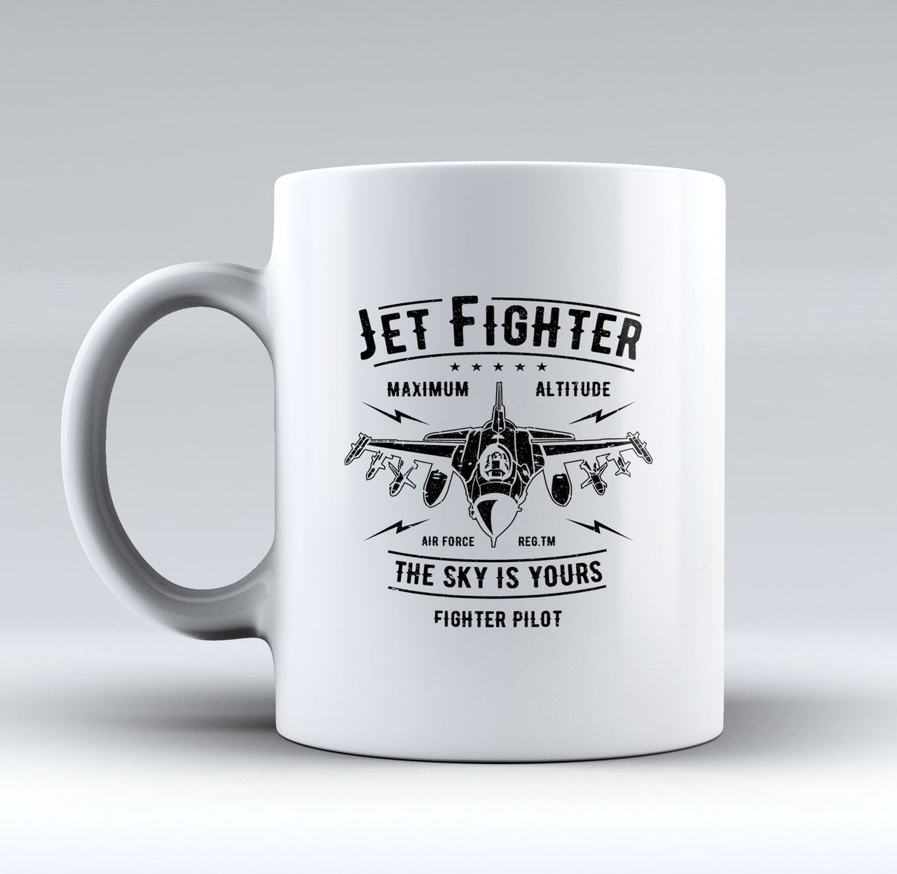 Jet Fighter - The Sky is Yours Designed Mugs