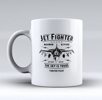 Thumbnail for Jet Fighter - The Sky is Yours Designed Mugs