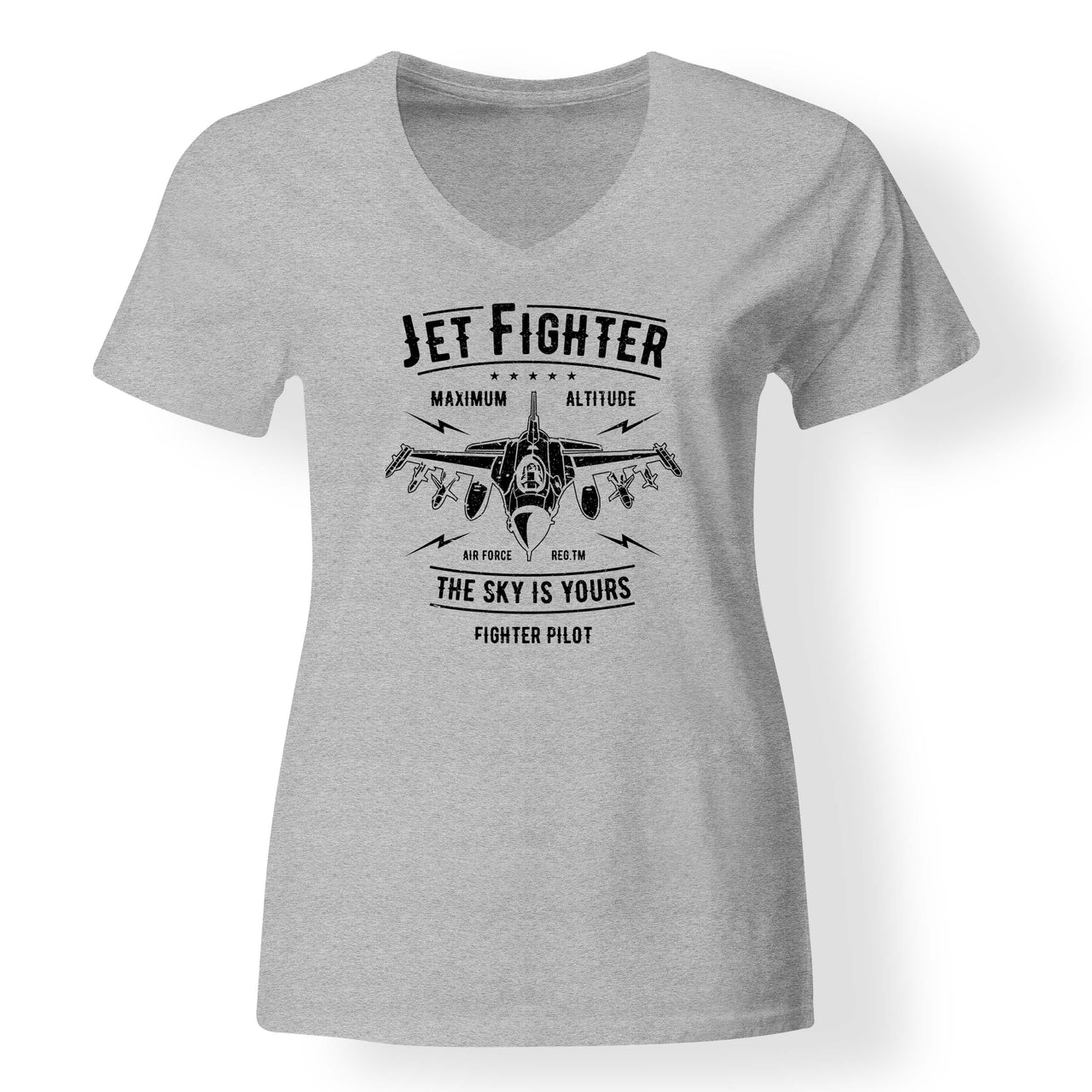 Jet Fighter - The Sky is Yours Designed V-Neck T-Shirts
