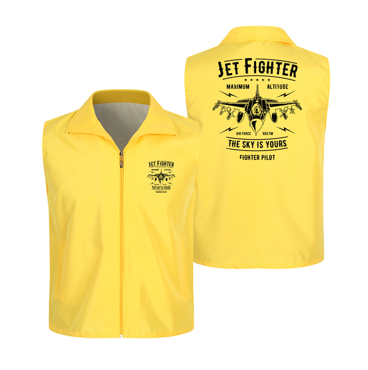 Jet Fighter - The Sky is Yours Designed Thin Style Vests