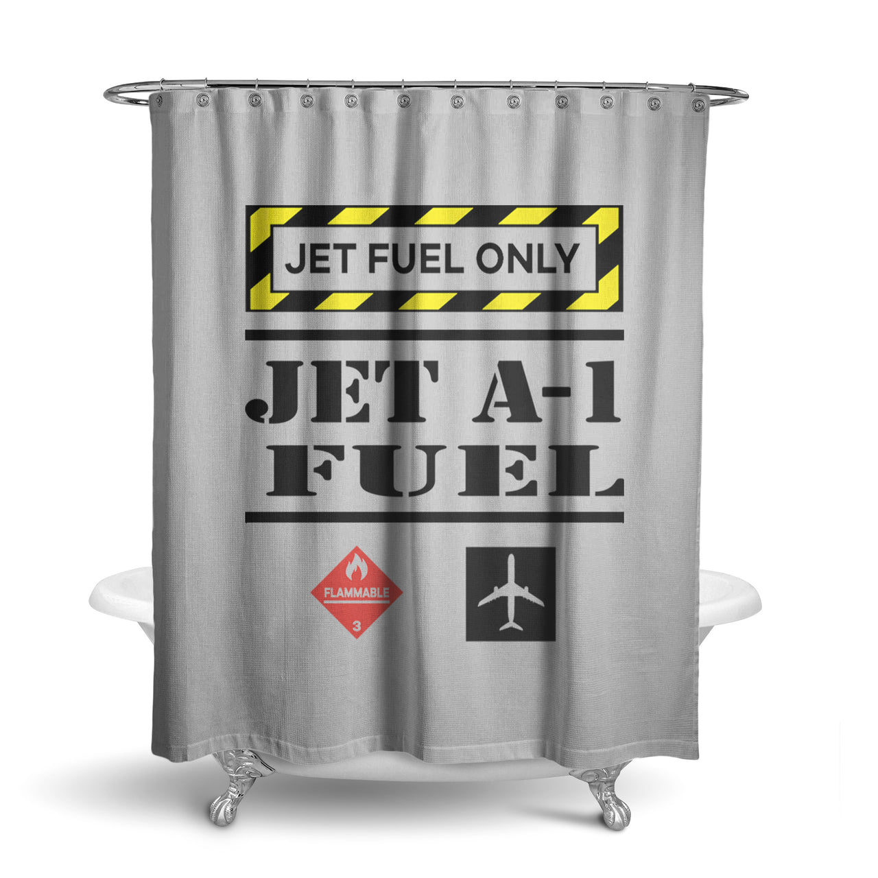 Jet Fuel Only Designed Shower Curtains