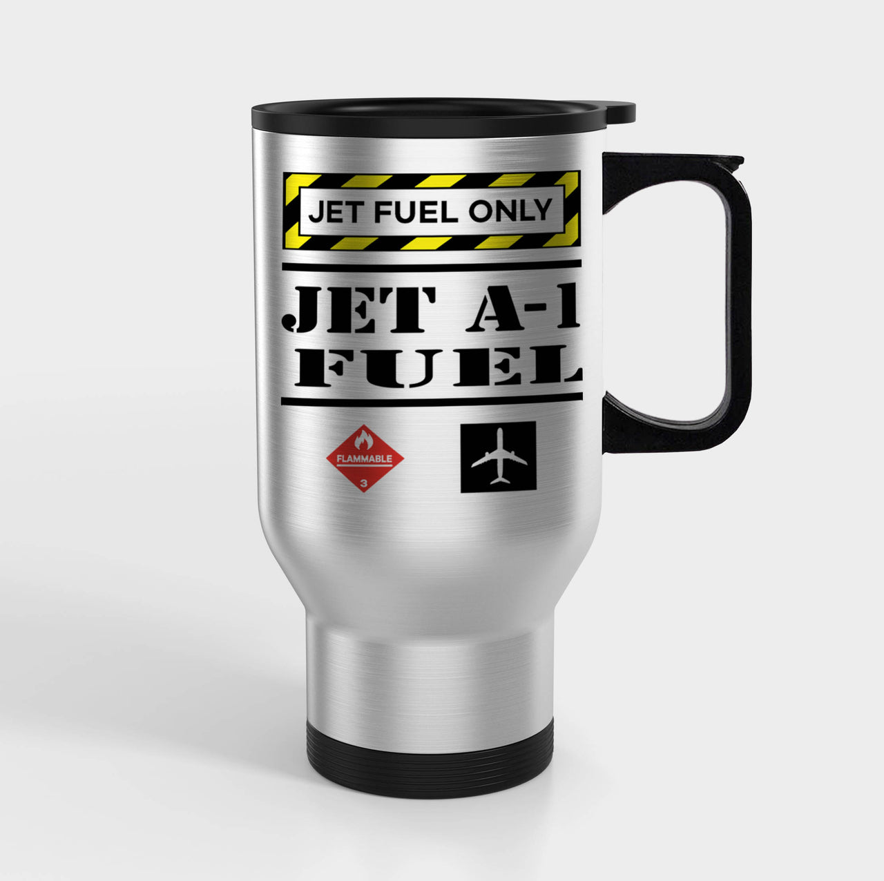 Jet Fuel Only Designed Travel Mugs (With Holder)