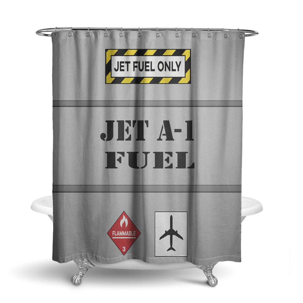 Jet Fuel Only Designed Shower Curtains
