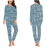 Thumbnail for Jet Planes & Airport Signs Designed Women Pijamas