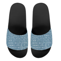 Thumbnail for Jet Planes & Airport Signs Designed Sport Slippers