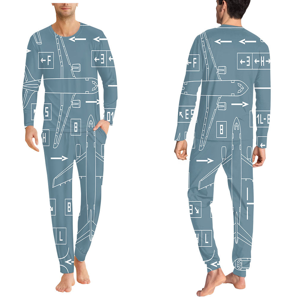 Jet Planes & Airport Signs Designed Pijamas