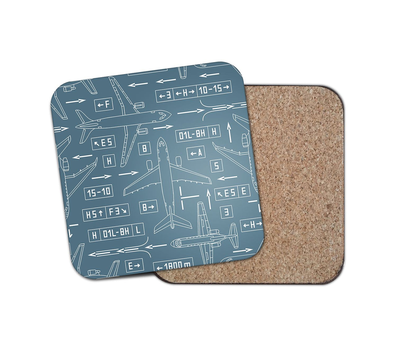 Jet Planes & Airport Signs Designed Coasters