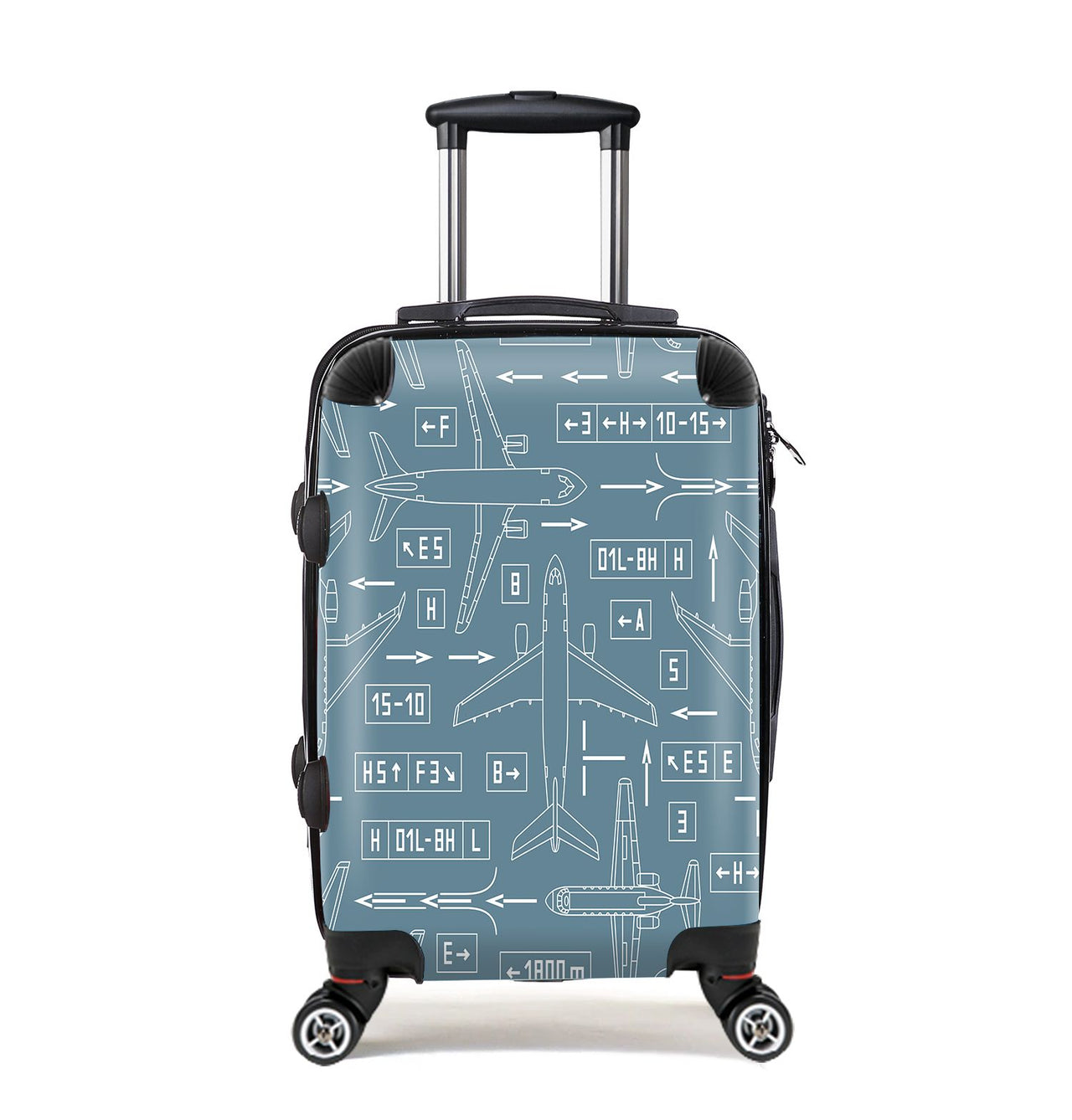 Jet Planes & Airport Signs Designed Cabin Size Luggages