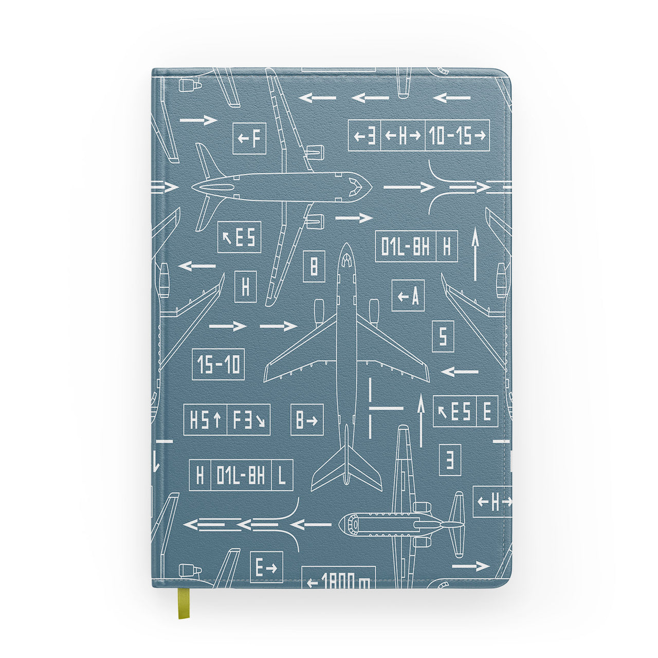 Jet Planes & Airport Signs Designed Notebooks