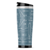 Thumbnail for Jet Planes & Airport Signs Designed Travel Mugs