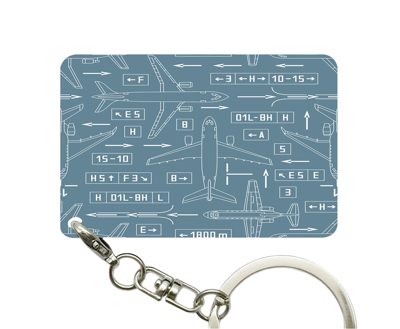 Jet Planes & Airport Signs Designed Key Chains