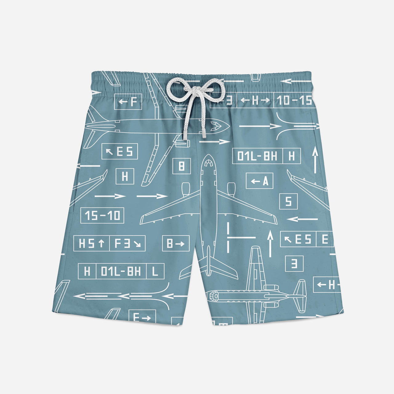 Jet Planes & Airport Signs Designed Swim Trunks & Shorts