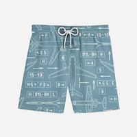 Thumbnail for Jet Planes & Airport Signs Designed Swim Trunks & Shorts