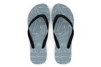 Thumbnail for Jet Planes & Airport Signs Designed Slippers (Flip Flops)
