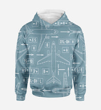 Thumbnail for Jet Planes & Airport Signs Printed 3D Hoodies