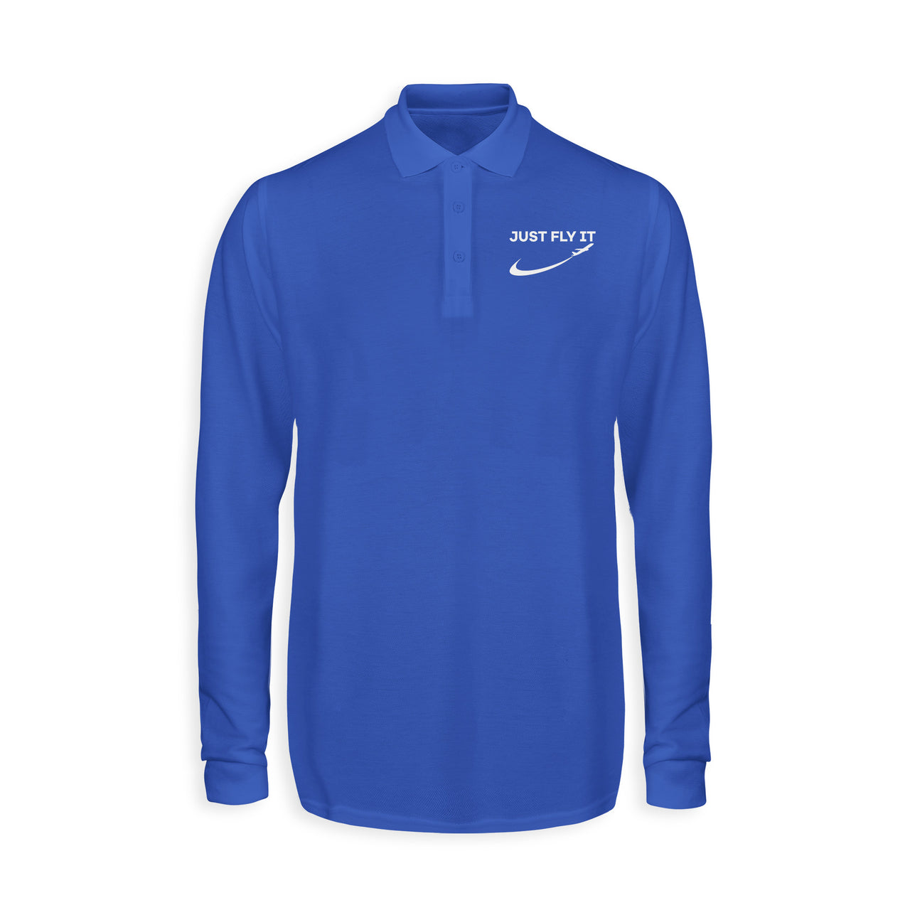 Just Fly It 2 Designed Long Sleeve Polo T-Shirts