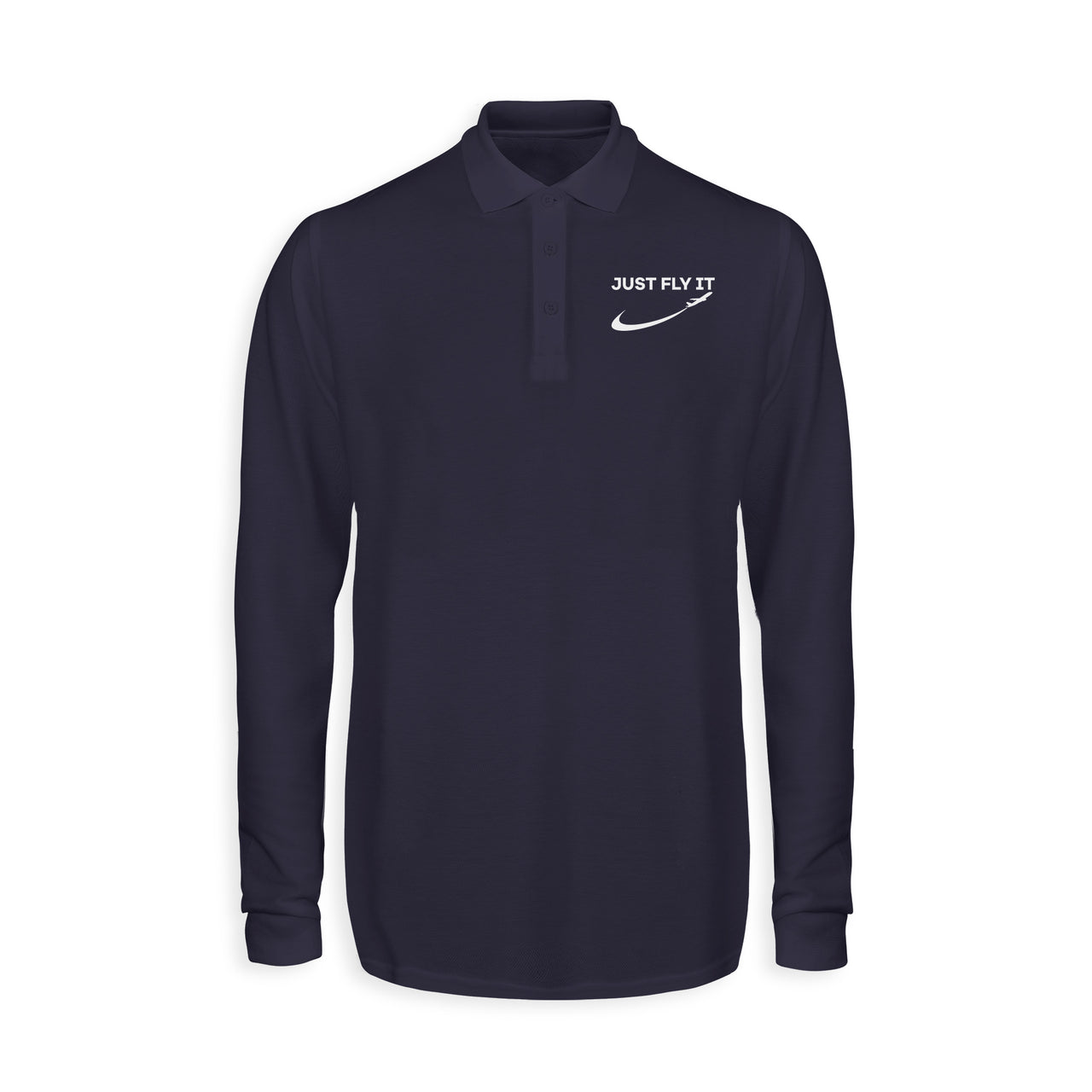 Just Fly It 2 Designed Long Sleeve Polo T-Shirts