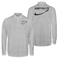 Thumbnail for Just Fly It 2 Designed Long Sleeve Polo T-Shirts (Double-Side)