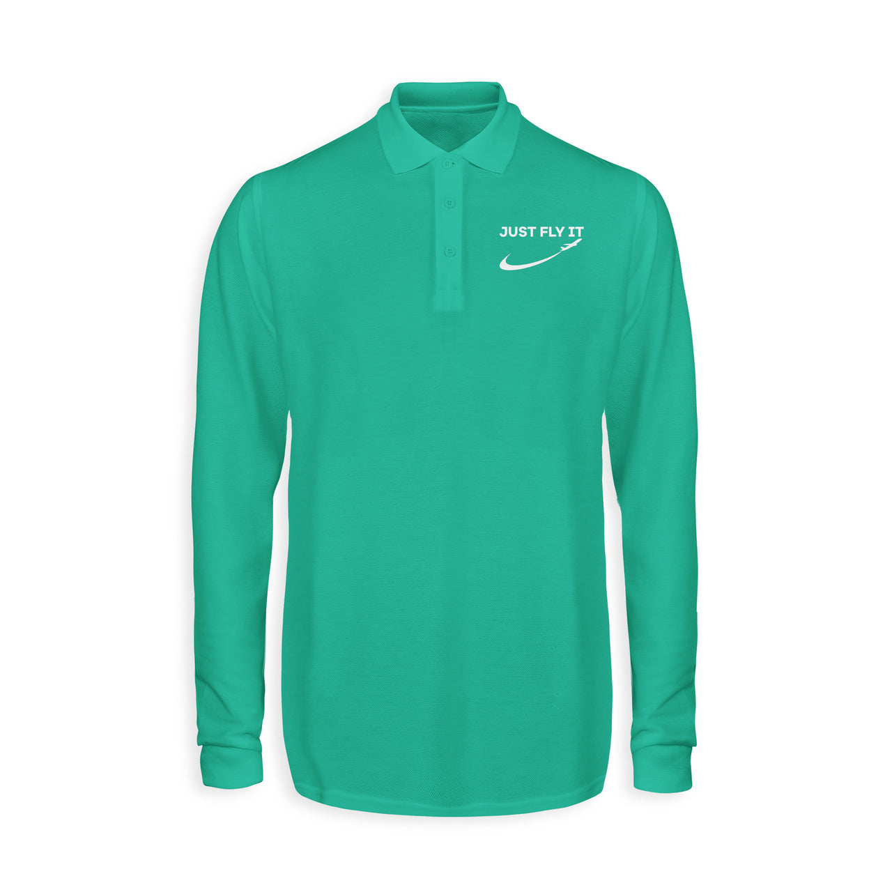 Just Fly It 2 Designed Long Sleeve Polo T-Shirts