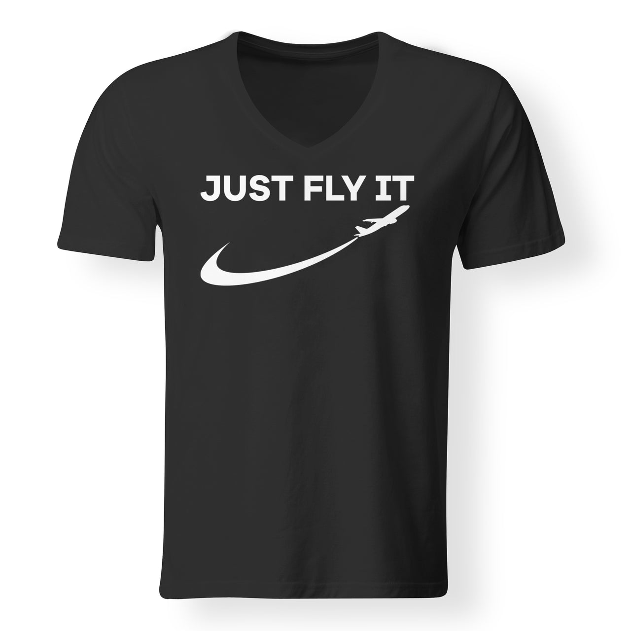 Just Fly It 2 Designed V-Neck T-Shirts